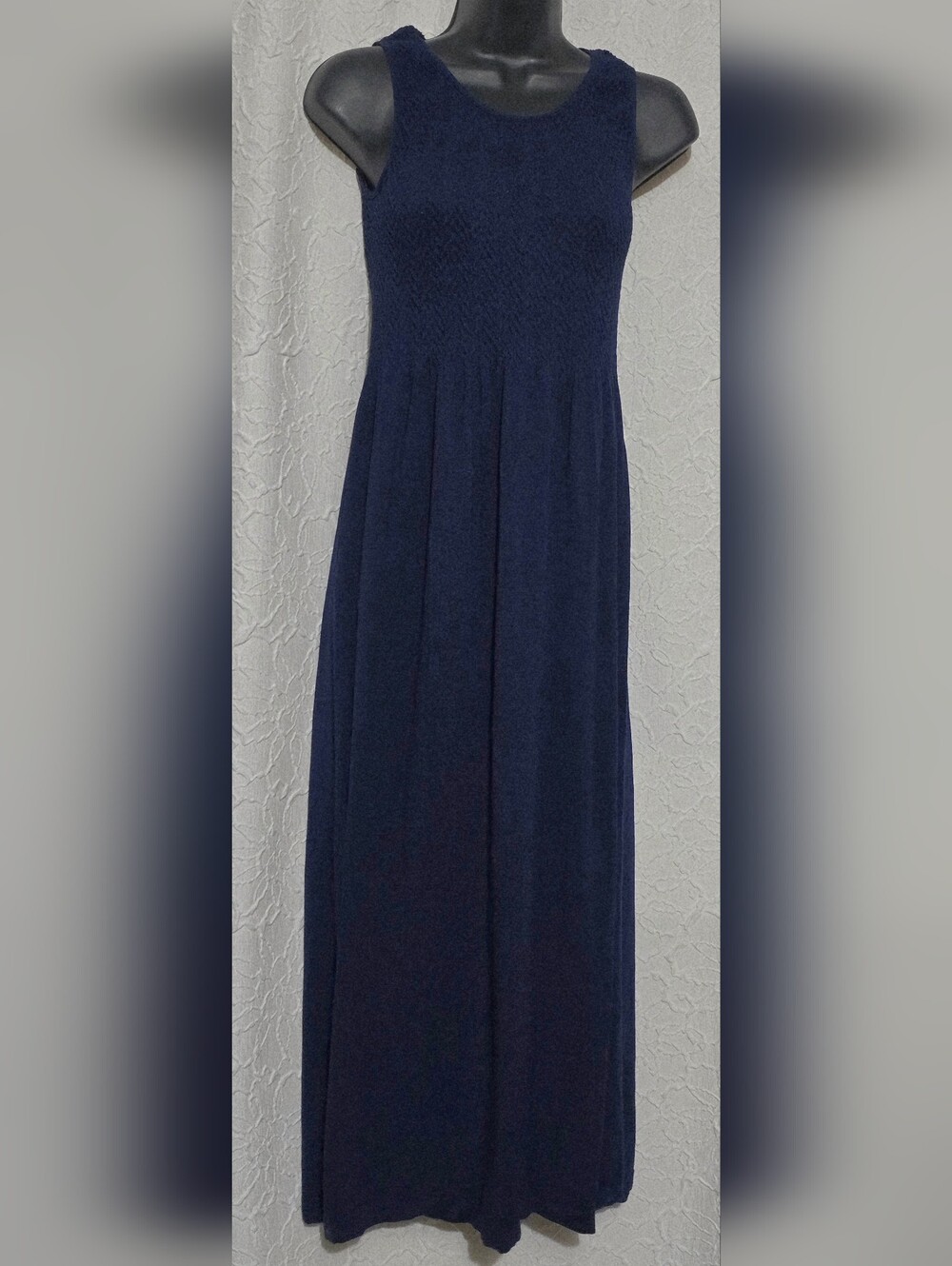 Lark + Grey Womens Navy Blue Knit Maxi Casual Knit Dress Size M/L